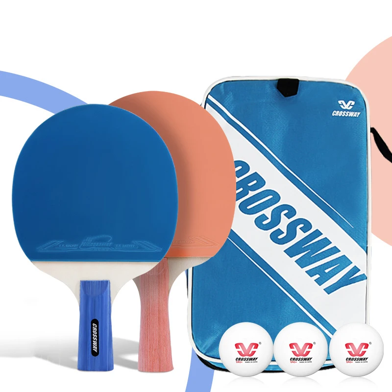 Table Tennis Racket Pingpong Paddle Racket Set With Bag Student