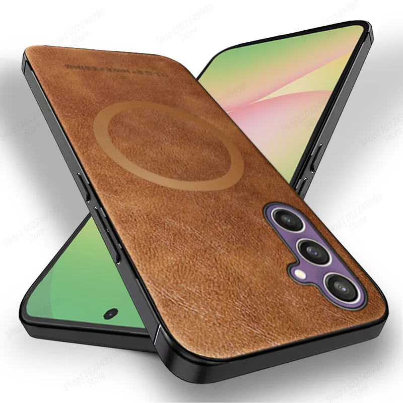 Luxury Leather Shockproof Magnetic Phone Case with Premium Protection