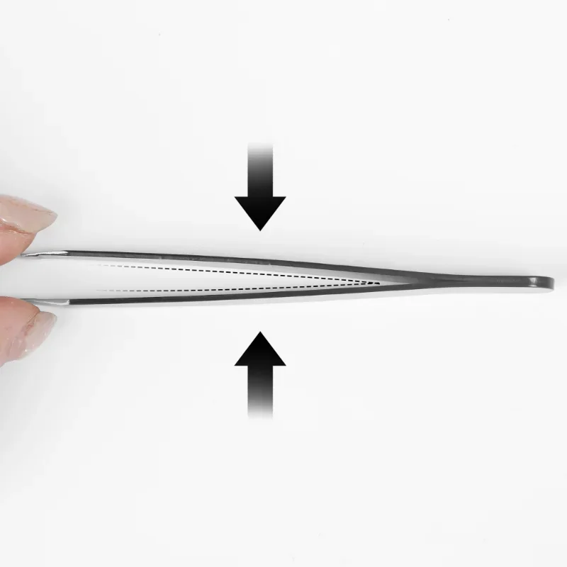 1PCS Flat Slant Tip Head Eyebrow Tweezers Portable Hair Beard Trimming Tools Stainless Steel Eyelashes Makeup Clip Accessories 4