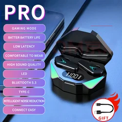 Next - Gen TWS Wireless Earphones: Low Latency Gaming Headset with Mic (PRO - Black)