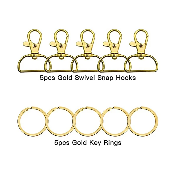 Metal Swivel Clasps 5 Lanyard Snap Hooks Keychain Clip Hooks