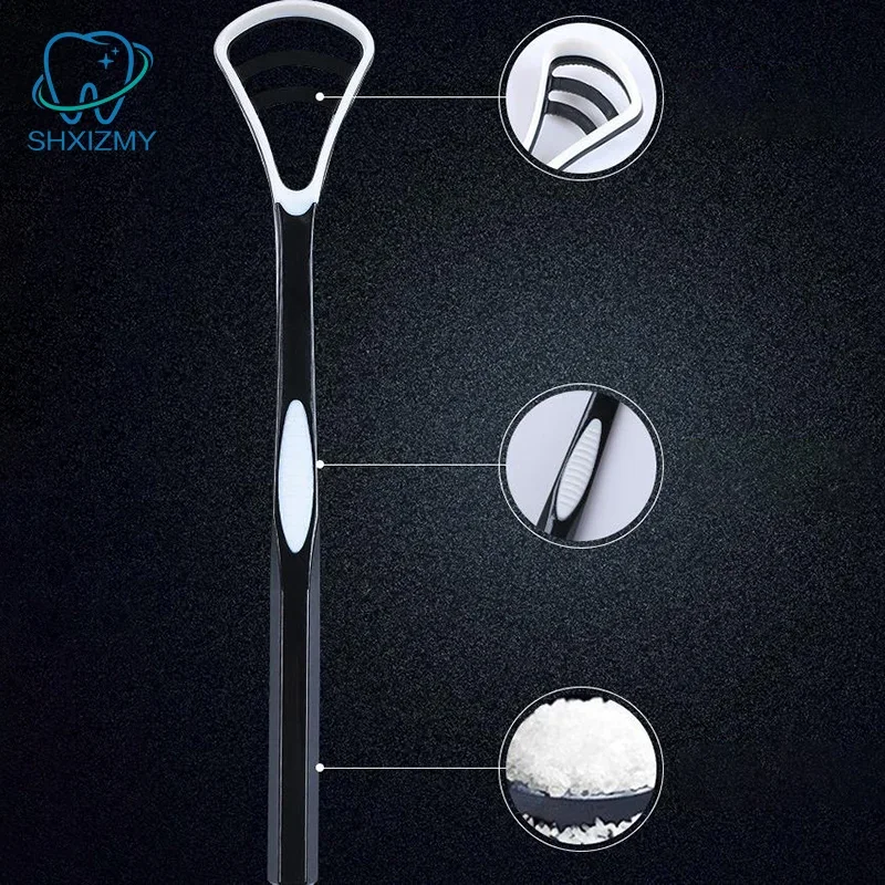 Dual-Use Reusable Tongue Scraper for Fresh Breath and Oral Hygiene