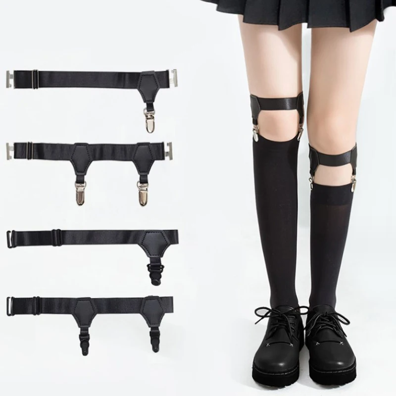 

Women Sexy Punk Goth PU Leather Elastic Garter Leg Thigh Ring Leg Suspender Sexy Stockings Garters Clothing Accessory