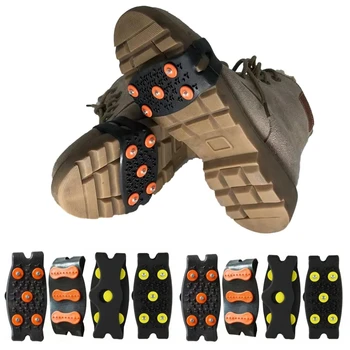 5-Stud Mountaineering Cleats Anti Slip Snow Claw Shoe Covers Unisex Boots Snow Cleats Walking Hiking Accessories