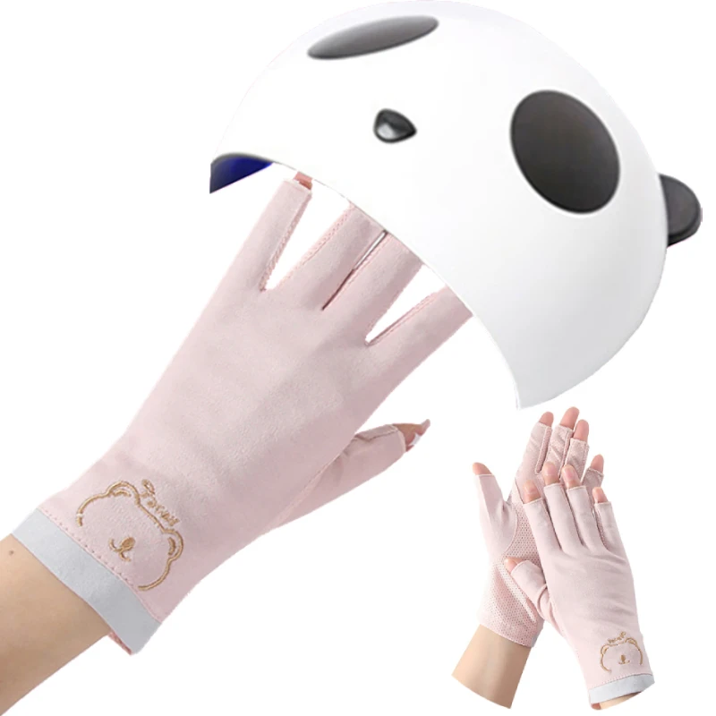 

1 Pair Anti UV Nail Gloves UV Gel Shield Glove Fingerless Manicure Nail Art Tools LED Lamp Nails Dryer Radiation Hand
