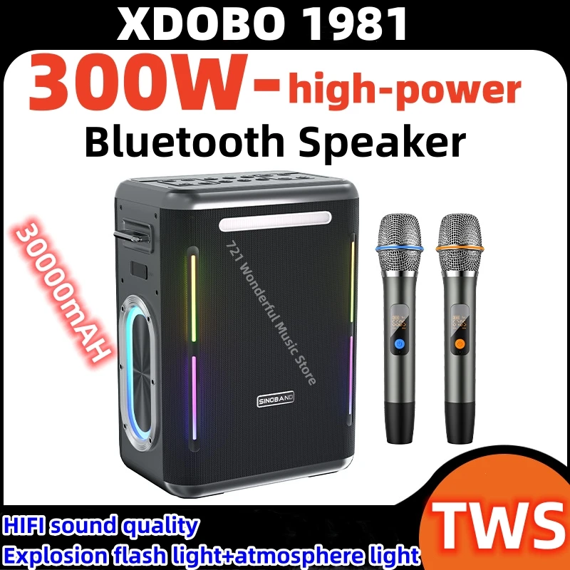 

XDOBO1981 300 Вт сверхмощный динамик для Конференции, улицы, караоке, звук вечерние, сабвуфер, звуковая система, bluetooth