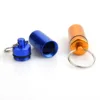 100Pcs Aluminum Alloy Pill Box Case Waterproof Tablet Storage Box Bottle Case Holder Mini Medicine Container With Keychain 4