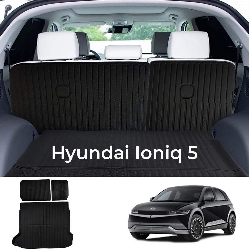 CARSTYLER® Exklusive Kofferraummatte für Hyundai IONIQ 5 - Auswahl: Leder  Schwar
