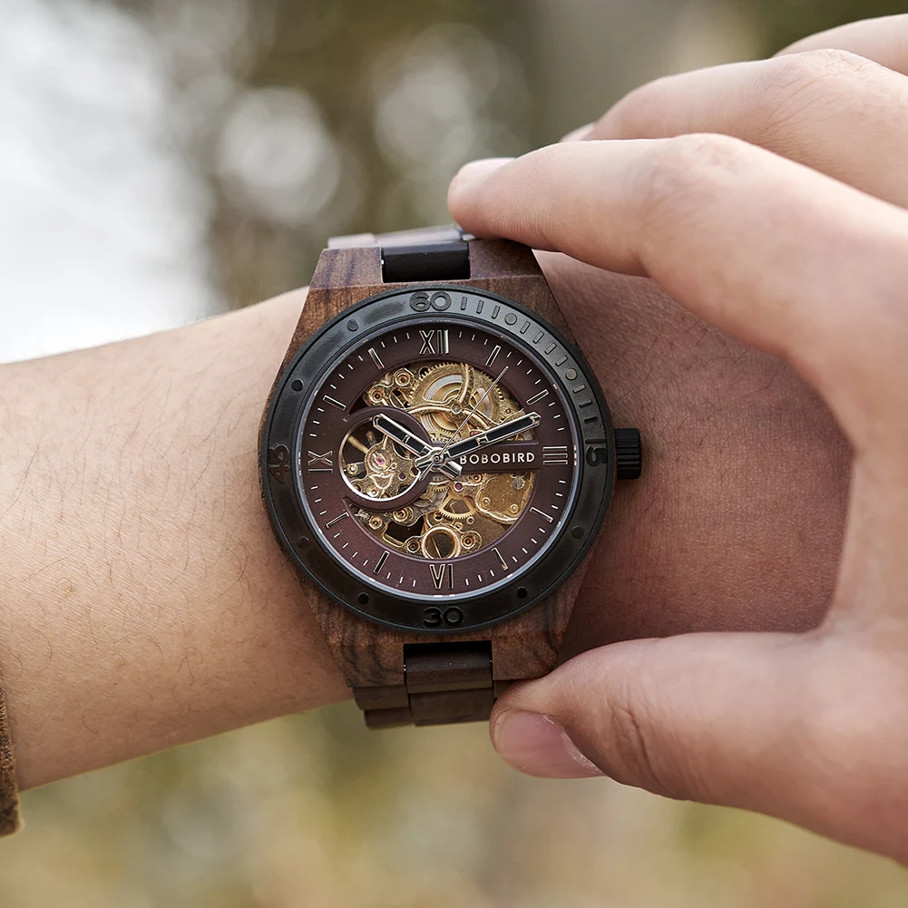 Custom Men's Watches with Automatic Movement Mechanical Wrist Watches from BOBO BIRD the Hottest Gifts for Father's Day