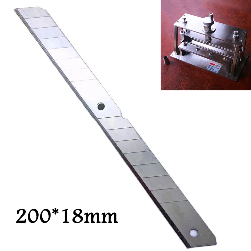 10 pcs 200*18mm Leather Splitting Machine Blade 10 Pieces/Box Carbon Steel Sharp Knife leather craft tools craft cutting tools