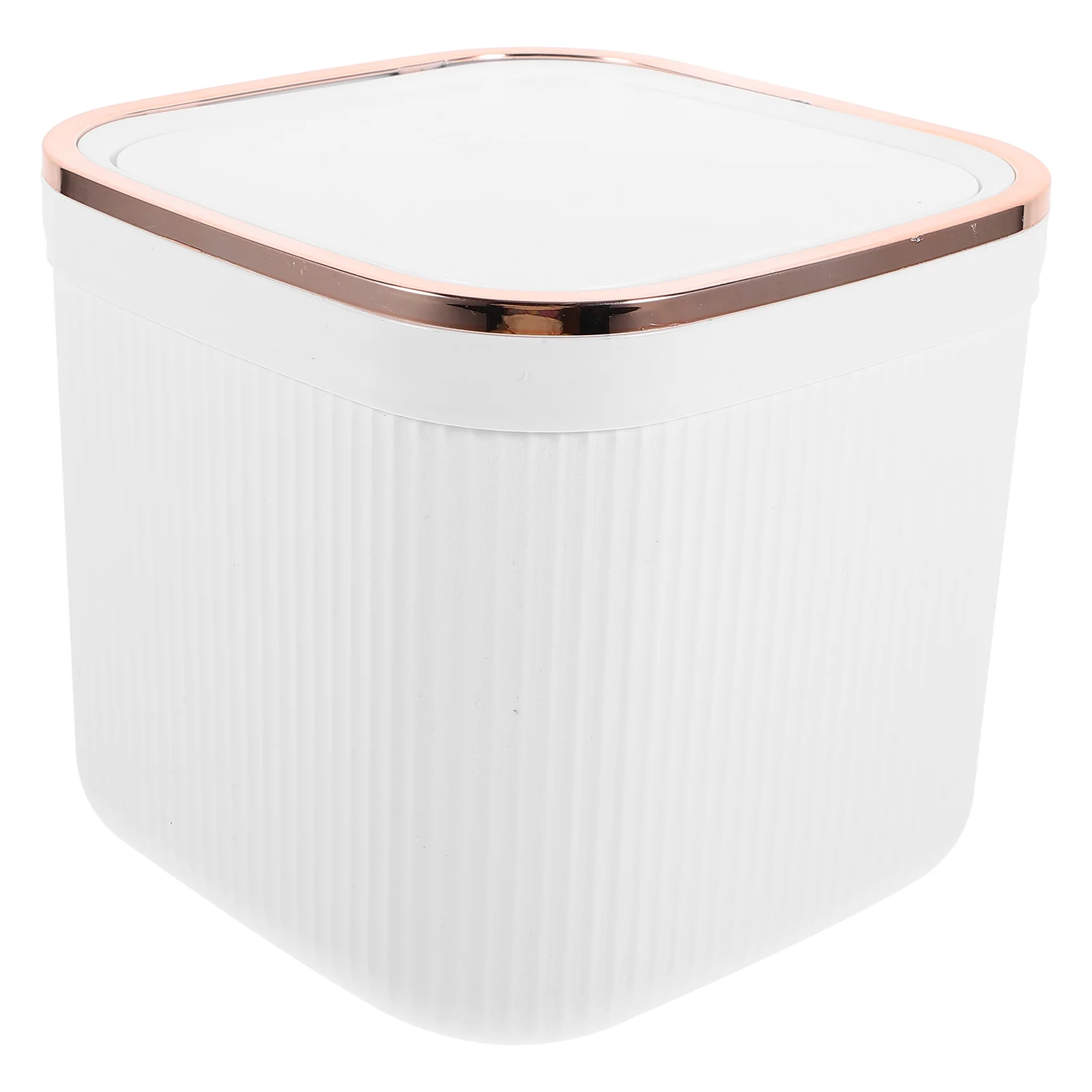 

Mini Desk Trash Can with Lid Tiny Countertop Waste Basket Small Tabletop Covered Garbage Bin