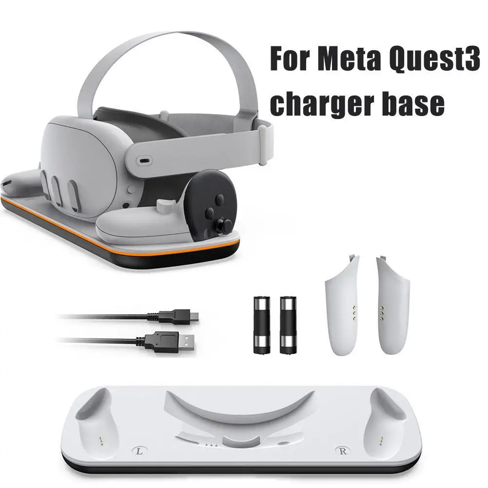 

Wireless Charging Dock for Meta Quest 3, Oculus VR Accessories Charger Station Controller Battery Pack, Fit Elite Head Strap