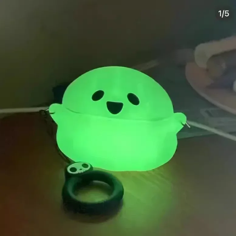 3D Cute Ghost Cartoon Silicone Protective Case - Shockproof Shell