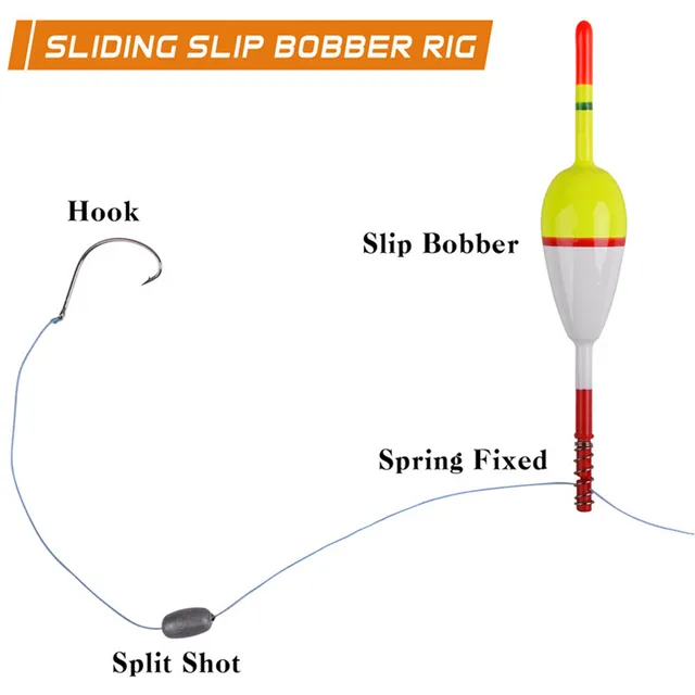 5Pcs Slip Bobbers Fishing Floats and Bobbers Wood Slip Bobbers for Crappie Fishing Spring Stick Float Bobbers for Fishing Tackle 2