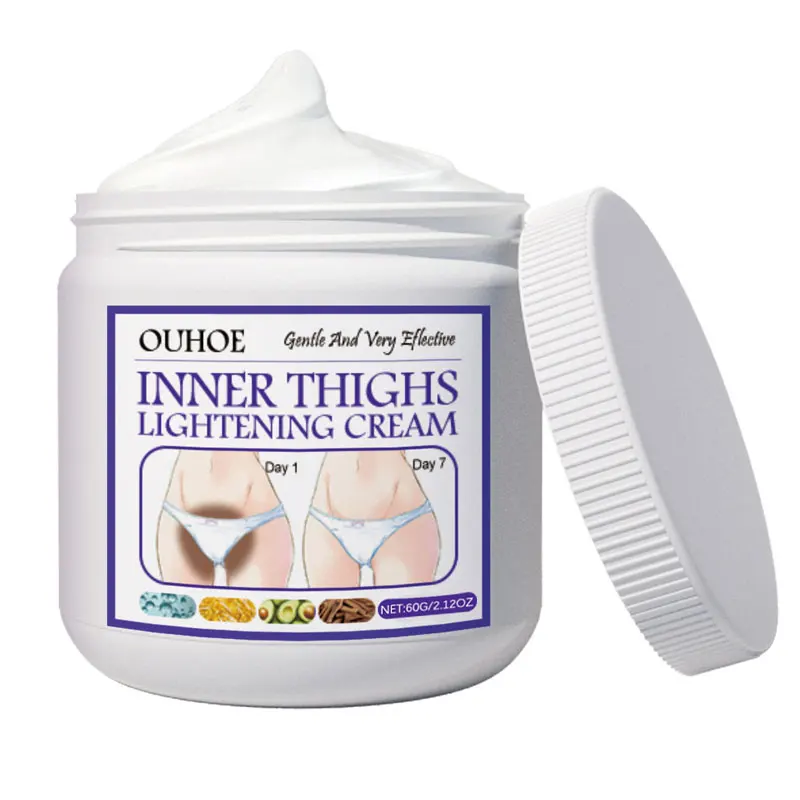 Ouhoe Brightening Leg Cream for Dark Spots Inner Thigh Lotion Reduce Skin Discoloration Tone Natural Smoothing Treatment 60g