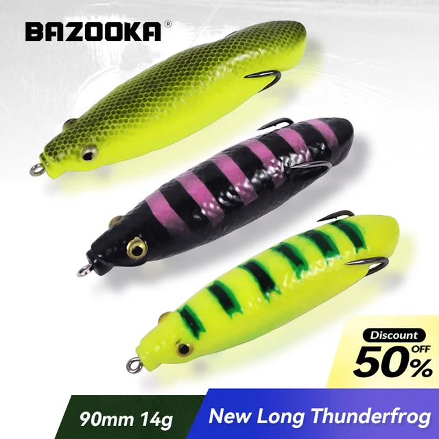 Bazooka Frog Lure Thunderfrog Soft Fishing Lures Floating Baits Silicone Top  Water Trout Bass Jigging Wobblers Swimbait Winter - AliExpress