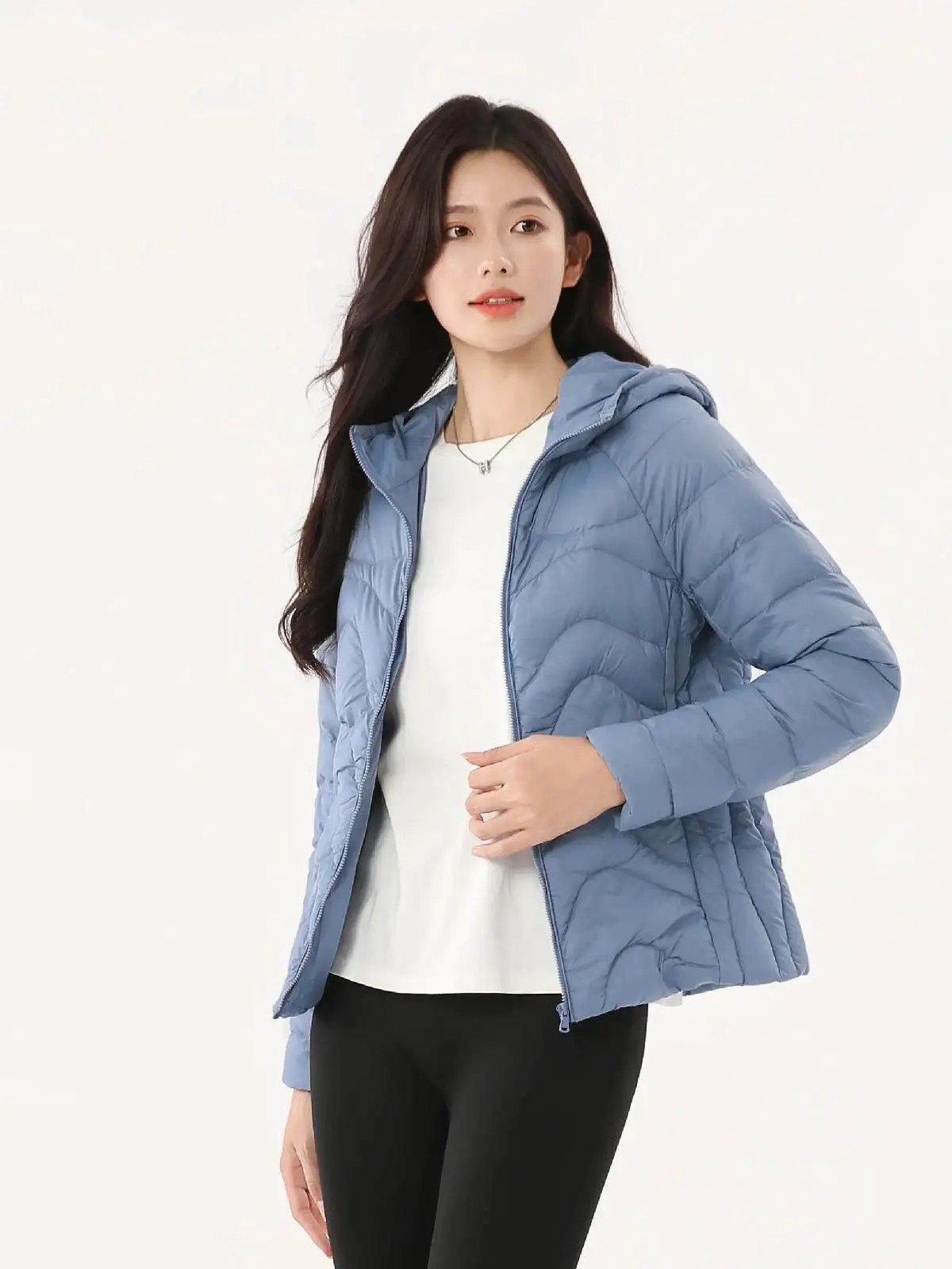 Women Ultra Light White Duck Down Coat 2026 New Autumn Winter Thin Hooded Down Jacket Parkas Female Warm Short Puffer Outwears