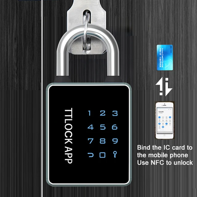 Electronic Smart Door Lock Biometric Fingerprint Padlock TUYA/TTLOCK APP Portable Keyless Quick Unlock Anti-Theft Password Lock 3