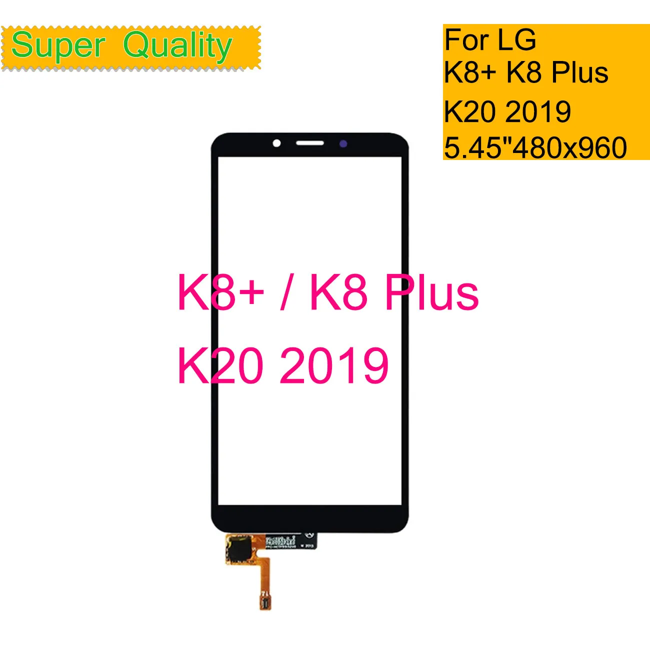

Replacement For LG LG K8+ K8 Plus LMX120BMW Touch Screen Panel Sensor Digitizer Front Outer Glass Lens With OCA Glue