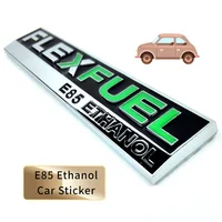 FLEX FUEL E85 ETHANOL Car Sticker For Clean Energy Vehicle Metal Auto Body Truck FLEXFUEL Decal 3D Badge Emblem Accessories 1