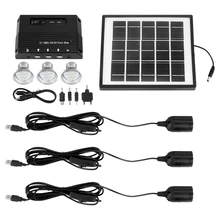

Outdoor Solar Power Led Lighting Bulb Lamp System Solar Panel Home System Kit