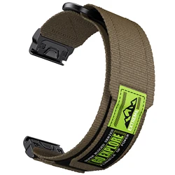 Versatile QuickFit Sports Nylon Watch Band - 22mm/26mm, Durable and Stylish Strap - 26mm (Army Green)