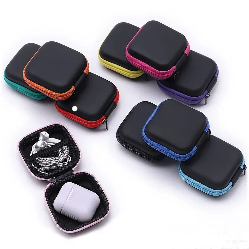 Multifunctional Coin Purse Earphone Case Waterproof Storage Box for Headphones USB Cable SD Card Key Money coin purse card wallet coin wallet change bag earbuds storage bag