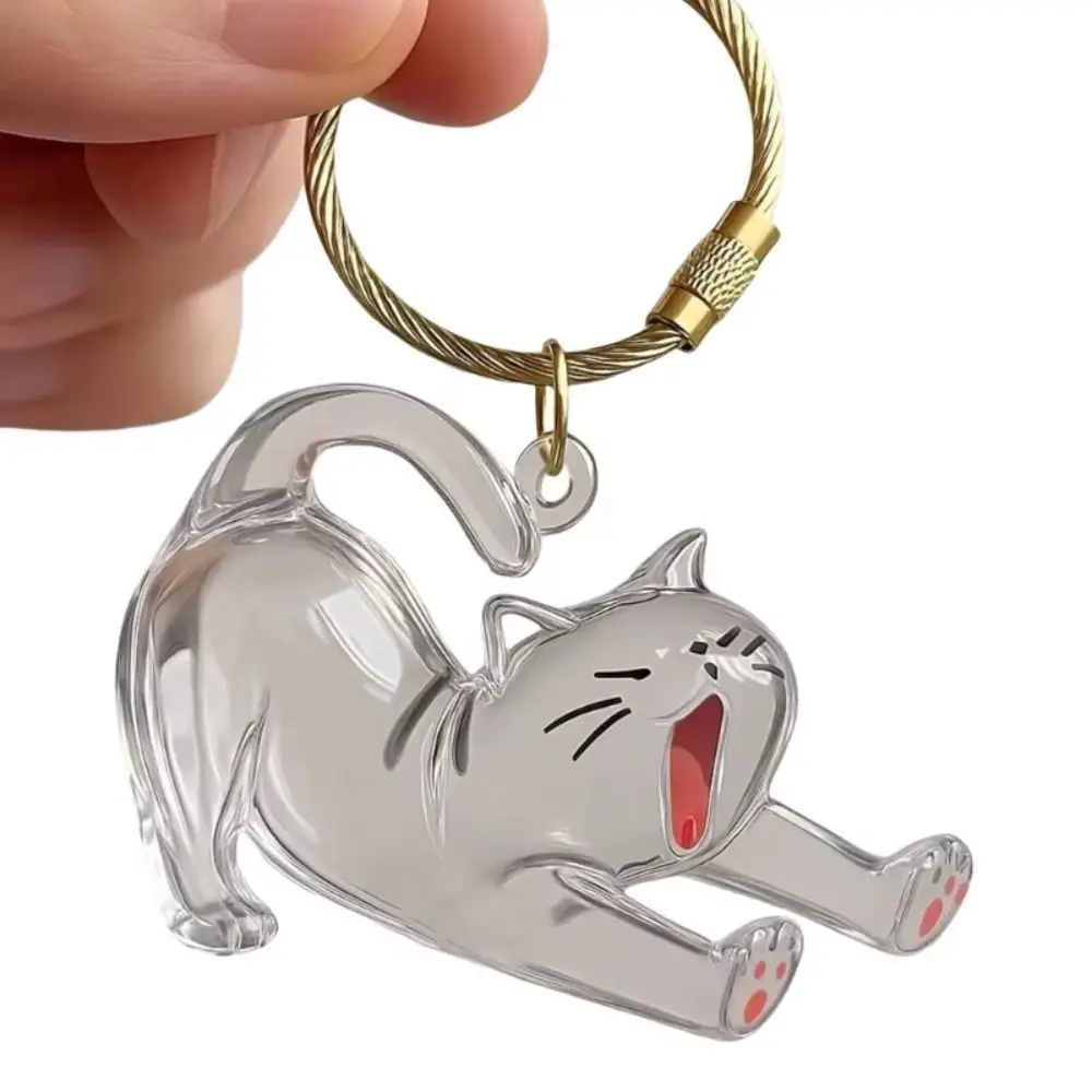 New Transparent Cat Hair Storage Keychain Cute DIY Decoration Pet Fur Keepsake Capsule Gifts Pet Hair Container Pet Lovers