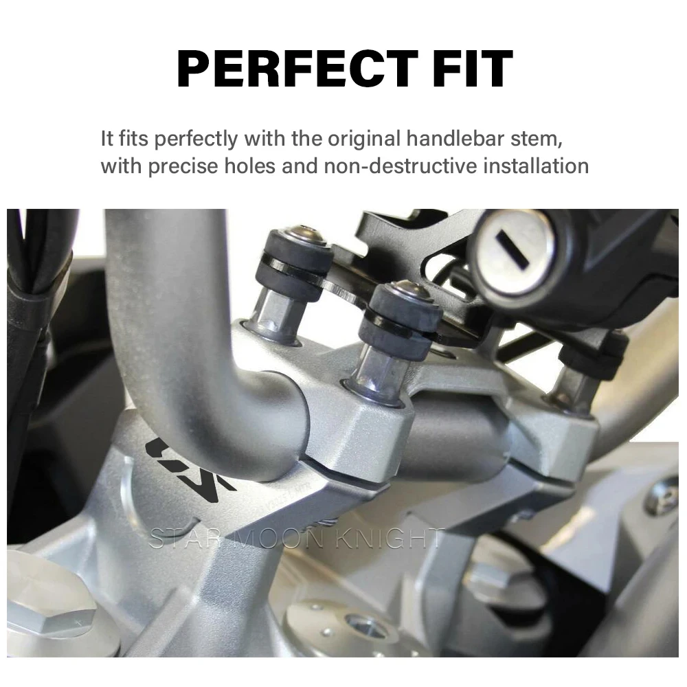 With Offset Riser Clamp Booster For BMW F900GSA 900 GS ADV F 900GS 2024- Motorcycle Handlebar Risers Extension Adapter 3