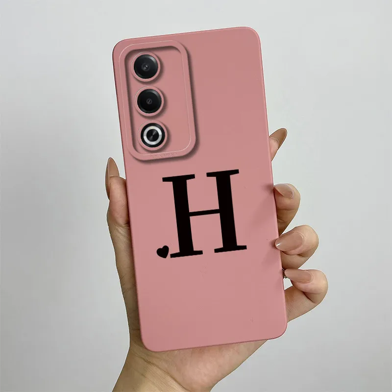 Chic Square Silicone Phone Case with Cute Letters Design
