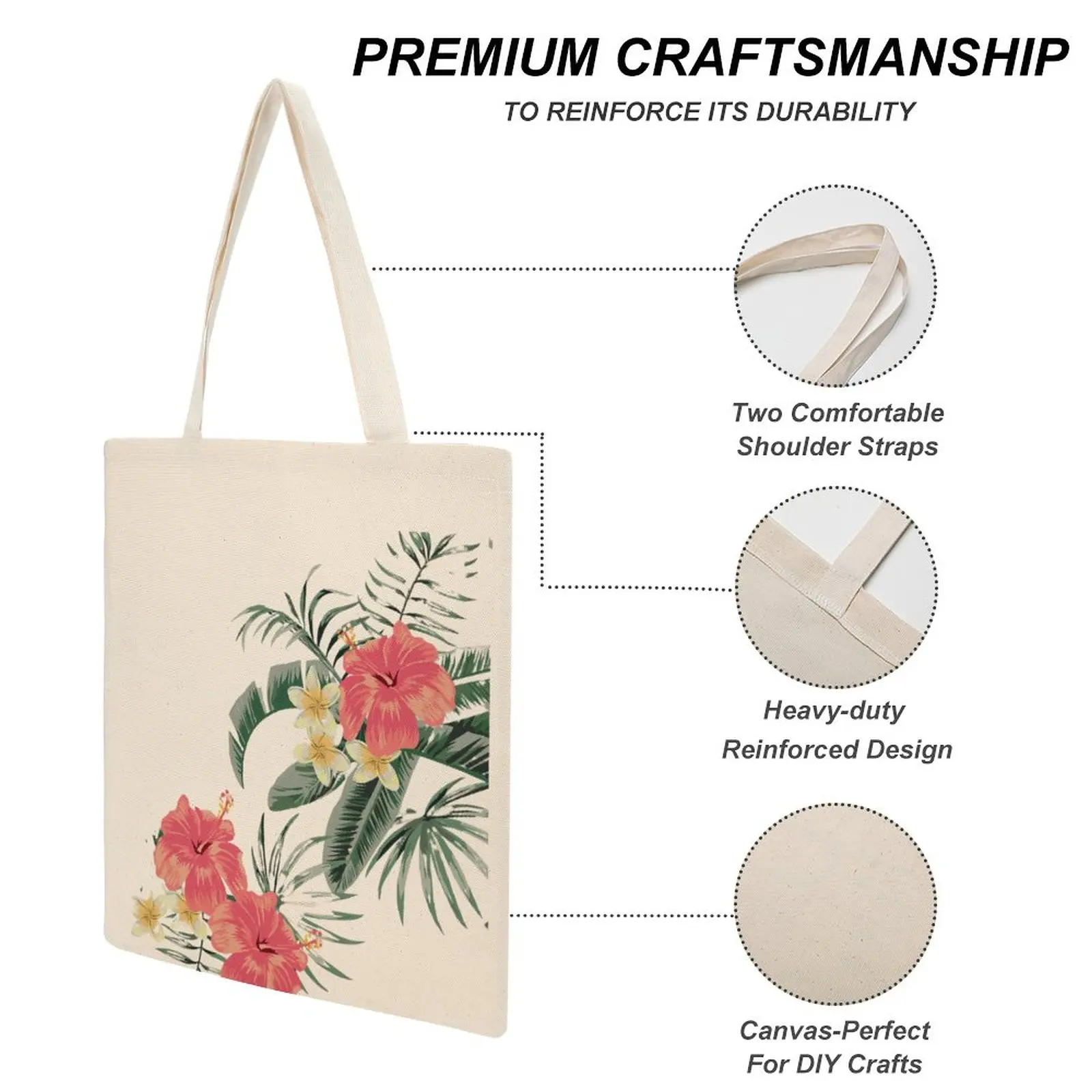 Women Shopping Bag Custom Printed Canvas Tote Handbag Reusable Shoulder Bags Large Capacity Traveling Women's Casual Tote  Bags