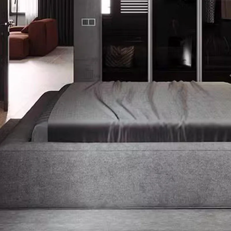 Wood Hotel Beds Beauty Design Floor Modern Upholstered Bed Double Living Room Twin Size Cama Infantil Decoration Furniture