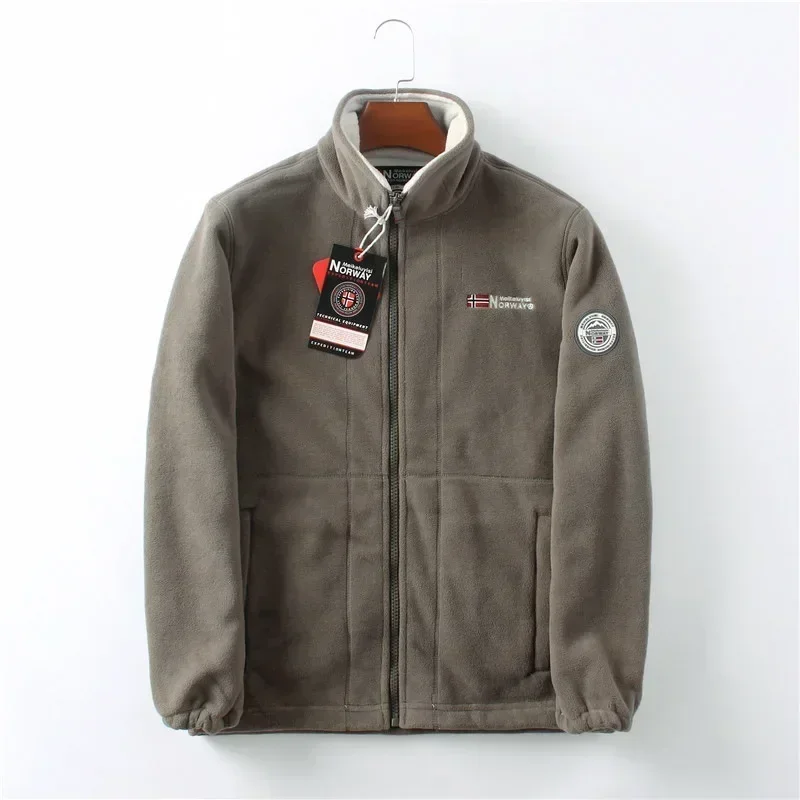 

Winter Men's Polartec Jackets Casual Male Outwear Thick Velvet Windbreaker Jackets Mens Soft Fleece Warm Jackets Clothing