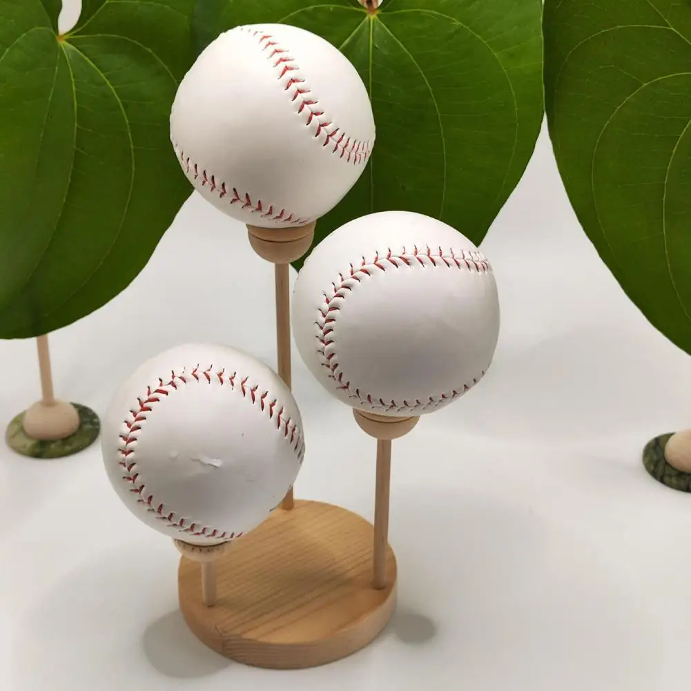 Desktop Baseball Rack Wooden Baseball Display Stand Multifunction Sports Balls Holder for Tennis Golf Enthusiasts