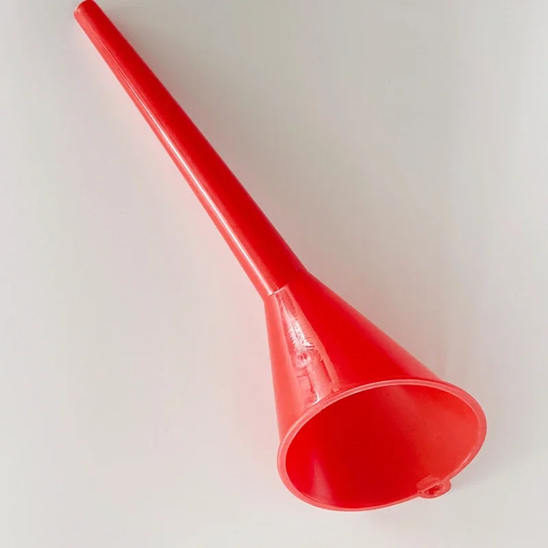 Imbuto Lungo Universale Per Auto E Olio, 28 Cm, In Plastica Arancione, Ampia Bocca, Per Travaso - 2