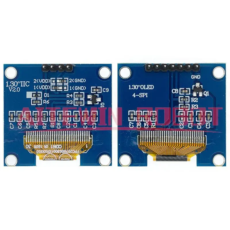 1pcs 1.3 인치 oled 모듈 흰색/파란색 spi/iic i2c 통신 색상 128x64 1.3 인치 oled lcd led 디스플레이 모듈 1.3 oled 모듈