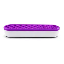 Versatile Makeup Brush Holder & Cosmetic Display Stand for Vanity Tabletop Storage (Purple)