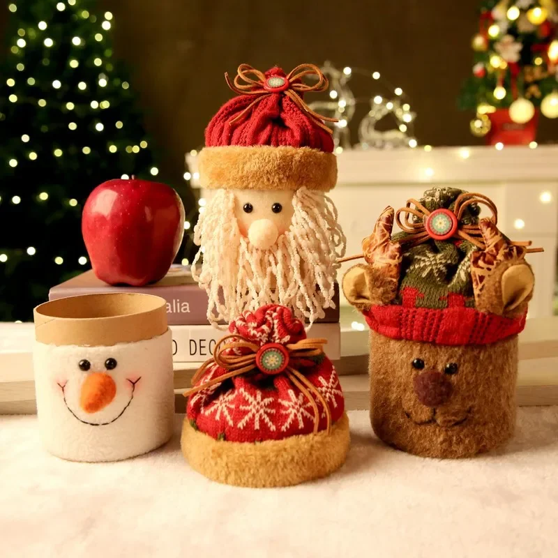 

Подарочная коробка Goodies, Рождественская Подарочная коробка с Санта-Клаусом, снеговиком, украшение для рабочего стола, Предпочтительная Новогодняя подарочная упаковка, товары для хранения