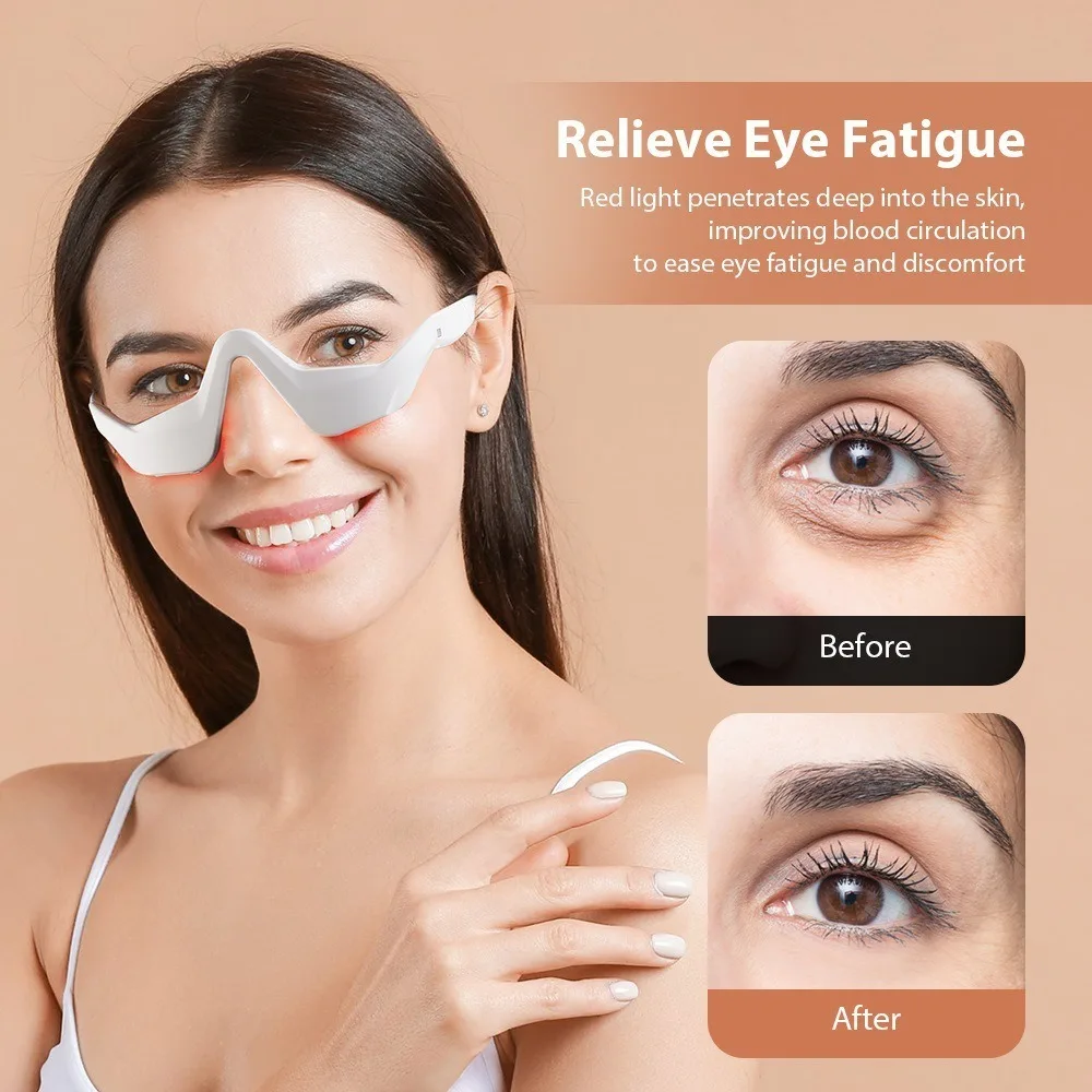 Red Light Therapy Eye Massager Micro-Current Anti-Aging EMS Eye Relax Smooth Fine Line Beauty Care Under-Eye Glasses Massager 1
