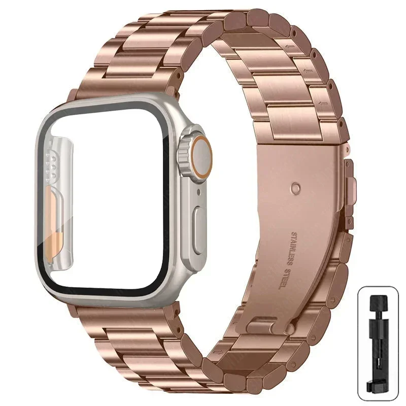 Elegant Stainless Steel Watch Strap with Ultra Case