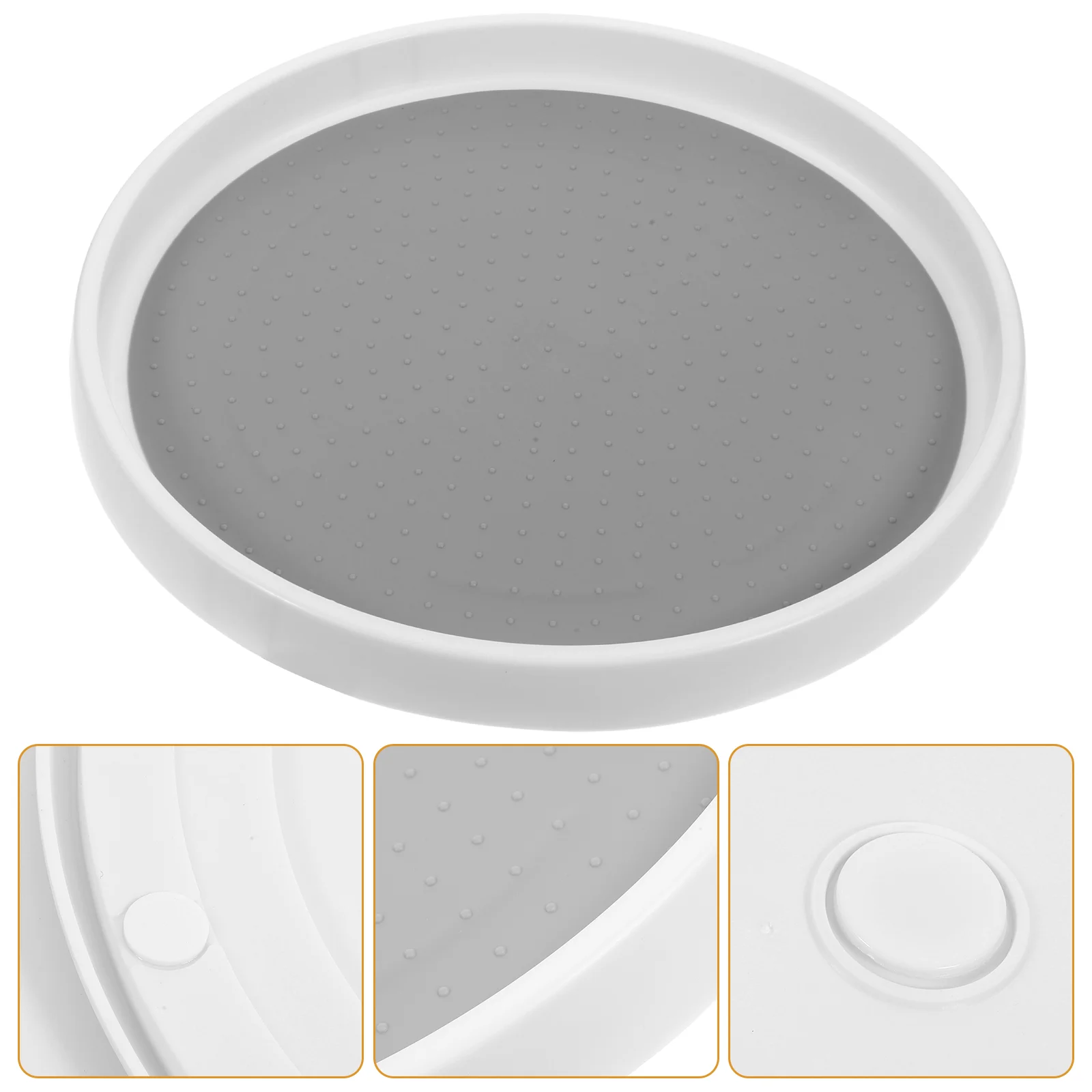 

Seasoning Organizing Tray Round Cosmetics Tray Turntable Organizer Rotating Makeup Tray Spice Jar Holder