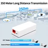 HORACO 2 Port POE Repeater 10/100Mbps 1 to 2 PoE Extender with IEEE802.3af/at Plug&Play 48V for PoE Switch NVR IP Camera AP 5