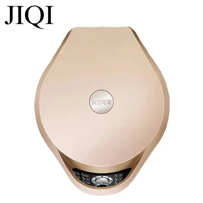 JIQI Household Double Sided Heating Electric Skillet Crepe Pancake Maker Automatic Pizza Pie Cooking Machine BBQ Tool Frying Pan 5