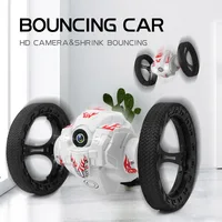 Rc Bounce Car 2.4g Jumping Car No Camera Or With Wifi Camera 2.0mp Flexible Wheels Rotation Rc Small-Scale Robot Car Boy'S Gift 1
