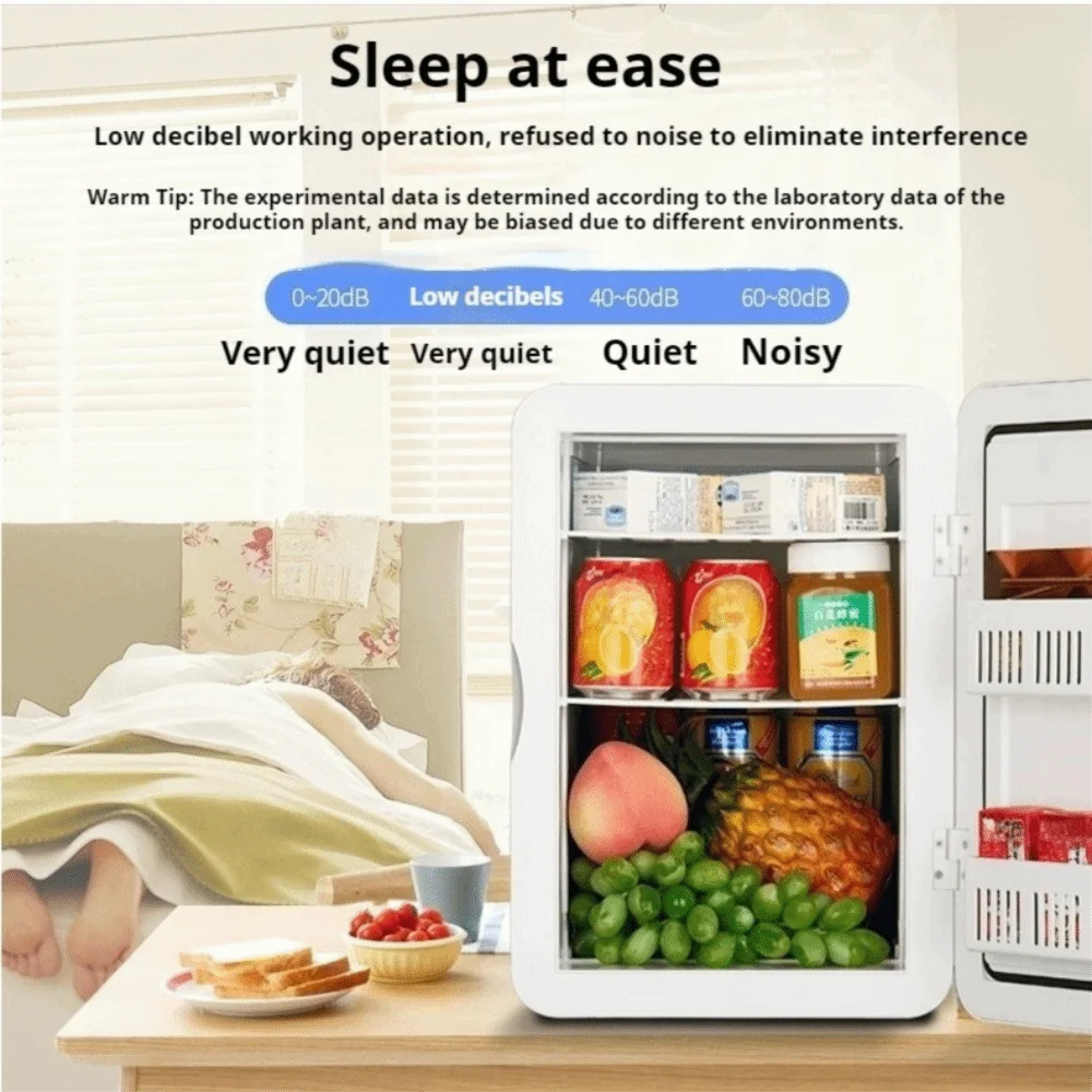 Portable 8L Mini Fridge Household Single Door Mini Cooler Box Digital Display Temperature Car Freezer Beauty Food Refrigerator