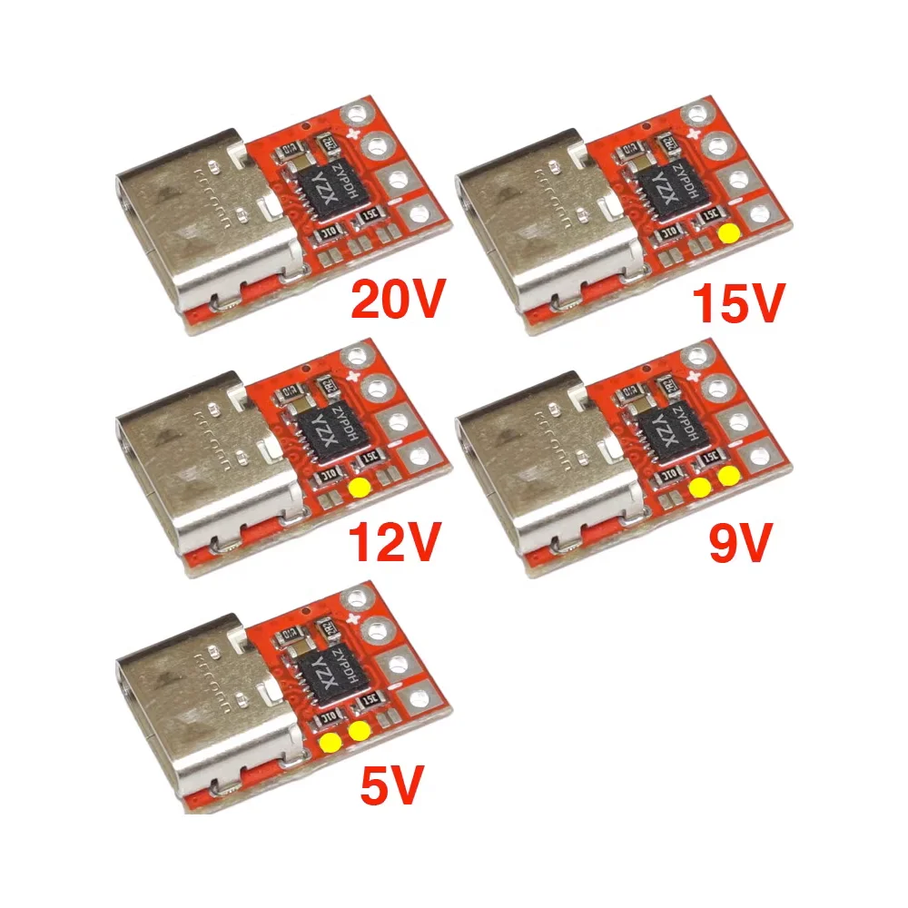 PC Ʈ  USB PD to DC ,  ̺  , 100W 5A Ÿ PD  PD3.0 Ʈ, 5V 9V 12V 15V 20V