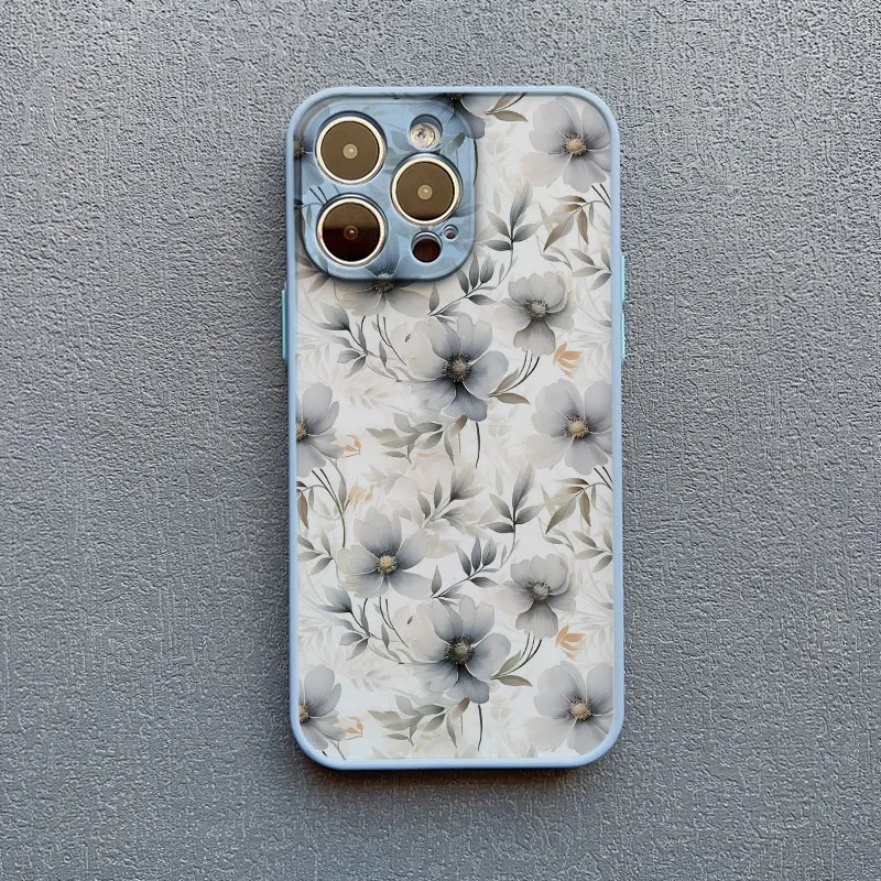 Charming Blue and White Porcelain Floral Phone Case - Shockproof Cover
