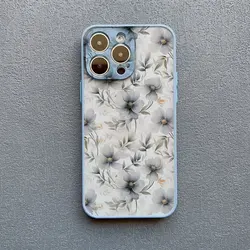 Charming Blue and White Porcelain Floral Phone Case - Shockproof Cover - iPhone X or XS (Greyblue YYFH 4)