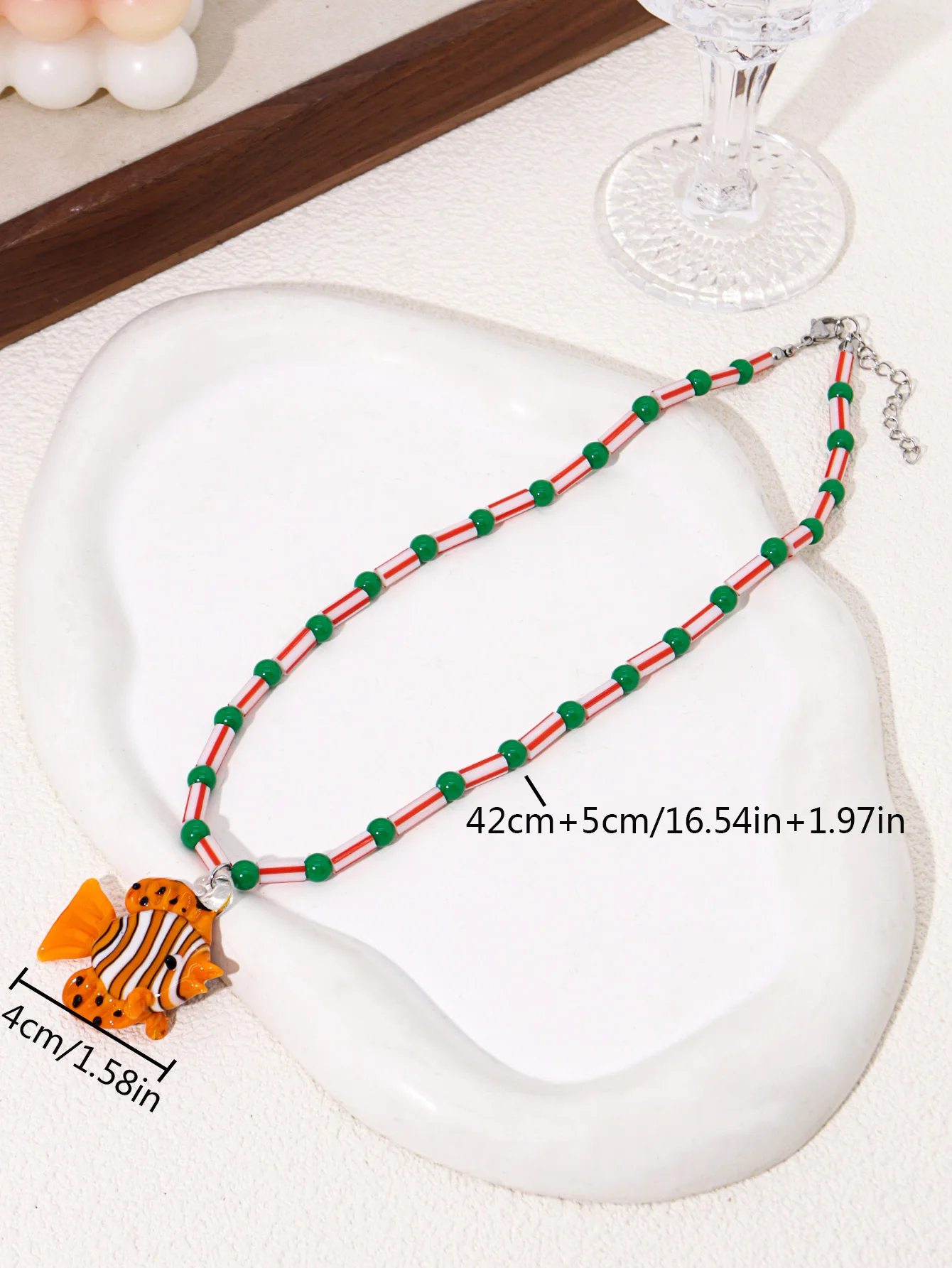 Creative Charm Fish seahorse Pendant Tropical Island Women's Necklace Holiday Party Accessories (Size and Color May Have Errors) - Image 5