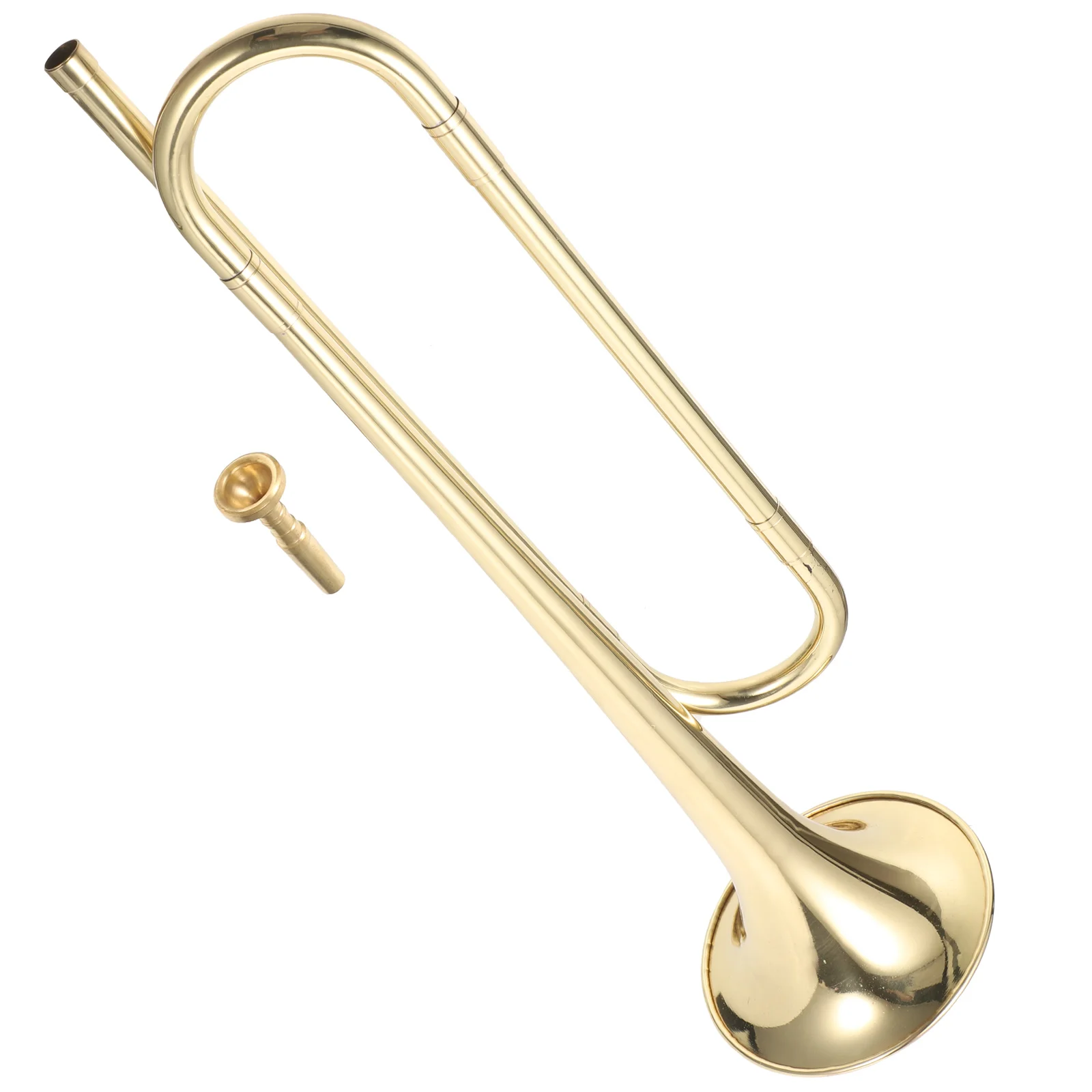 Golden Brass Trumpet Instrument for Youth Students Key Horn Stage Performance Decorative Gift for Music Lovers Home Office